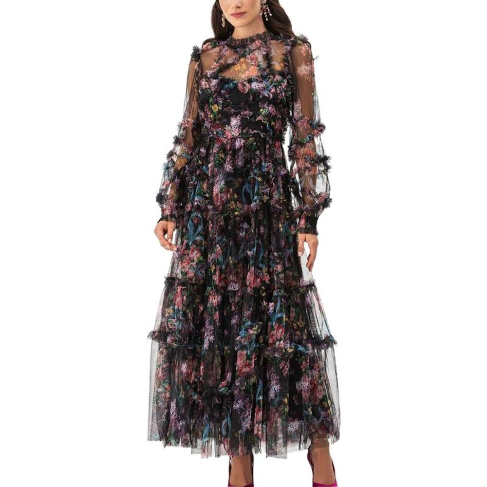 Amina Glam Womens  Maxi Dress